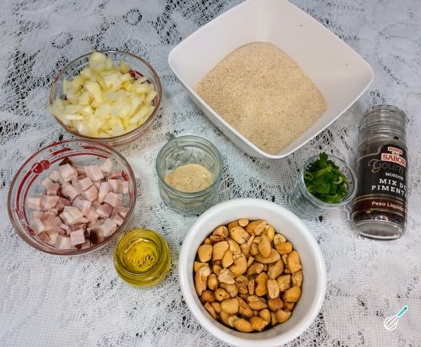 Receita de Farofa com castanha de caju - Passo 1
