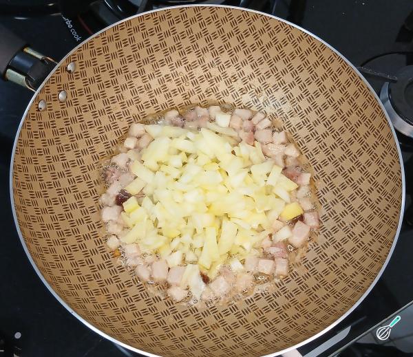 Receita de Farofa com castanha de caju - Passo 3
