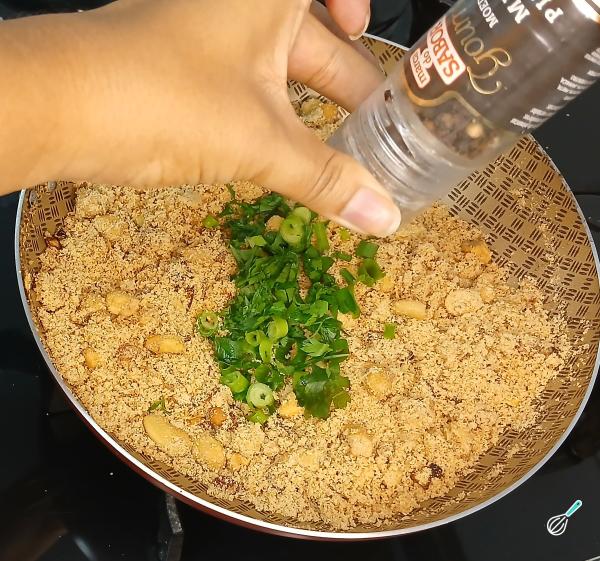 Receita de Farofa com castanha de caju - Passo 5