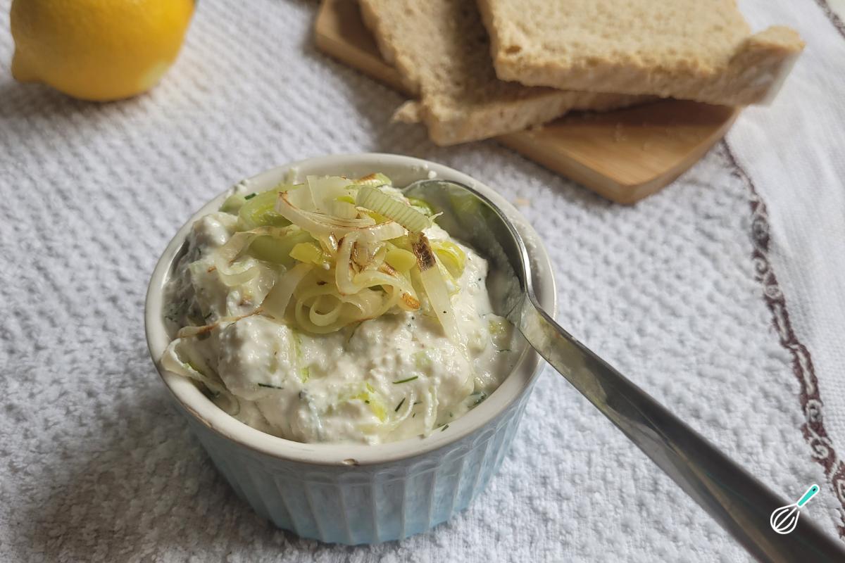 Receita de Patê de alho poró com cream cheese