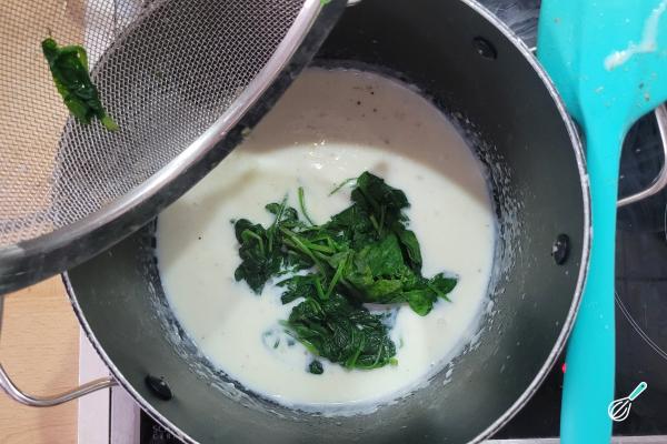 Receita de Creme de espinafre com creme de leite - Passo 7