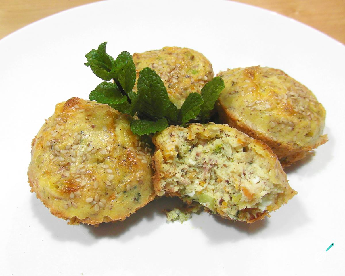 Receita de Muffin salgado paleo