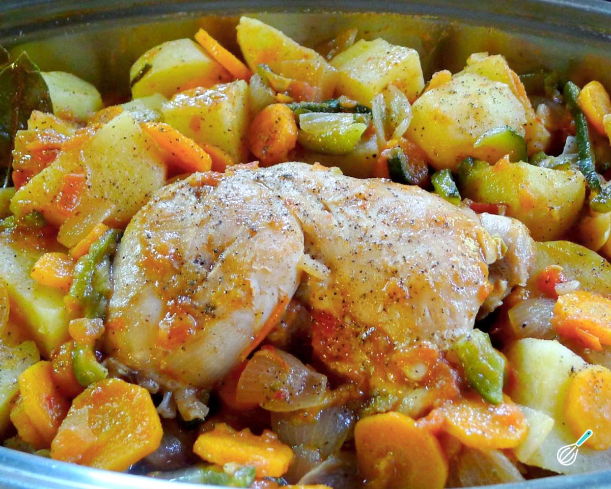 Receita de Frango ensopado com legumes