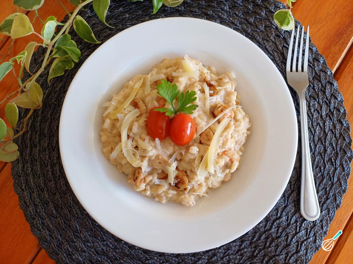 Receita de Risoto de frango com creme de leite