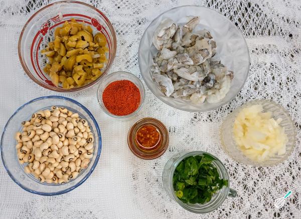Receita de Feijão fradinho com camarão - Passo 1