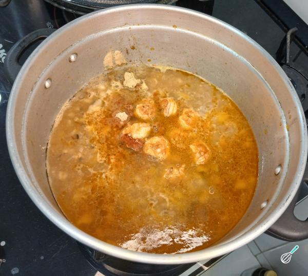 Receita de Feijão fradinho com camarão - Passo 6
