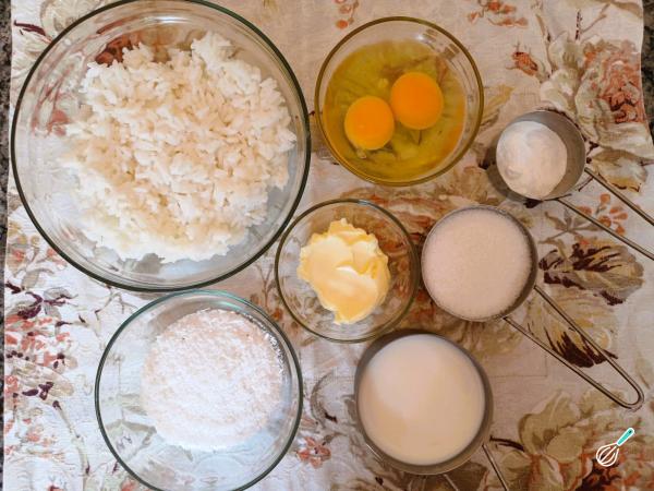 Receita de Bolo de arroz doce - Passo 1