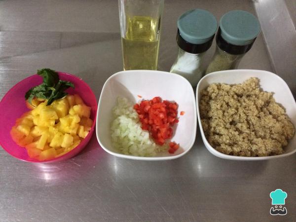 Receita de Quinoa com abacaxi - Passo 1