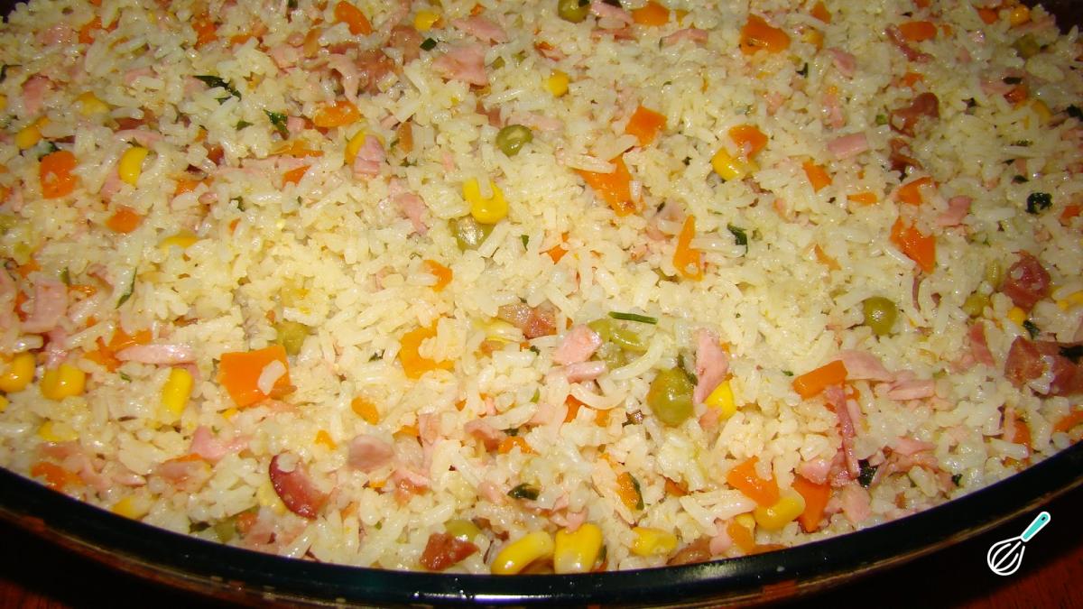 Receita de Arroz à grega com presunto