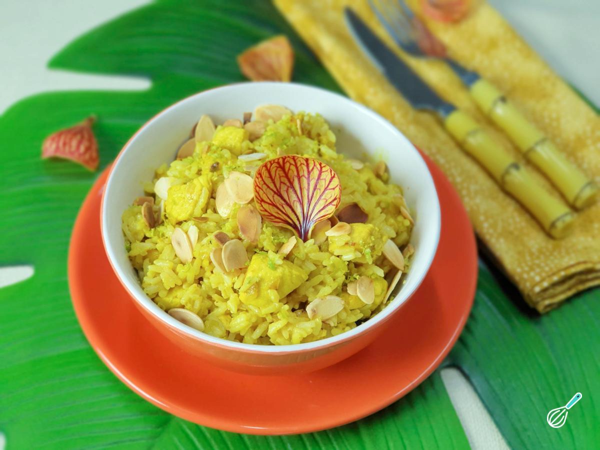 Receita de Arroz tailandês de coco e frango