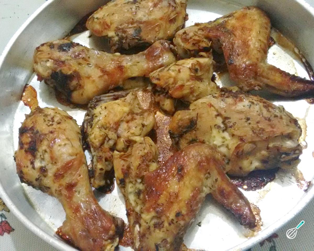 Receita de Frango assado com maionese