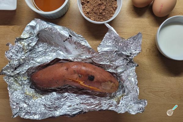 Receita de Bolo de chocolate fit de liquidificador - Passo 3