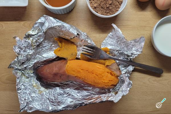 Receita de Bolo de chocolate fit de liquidificador - Passo 4