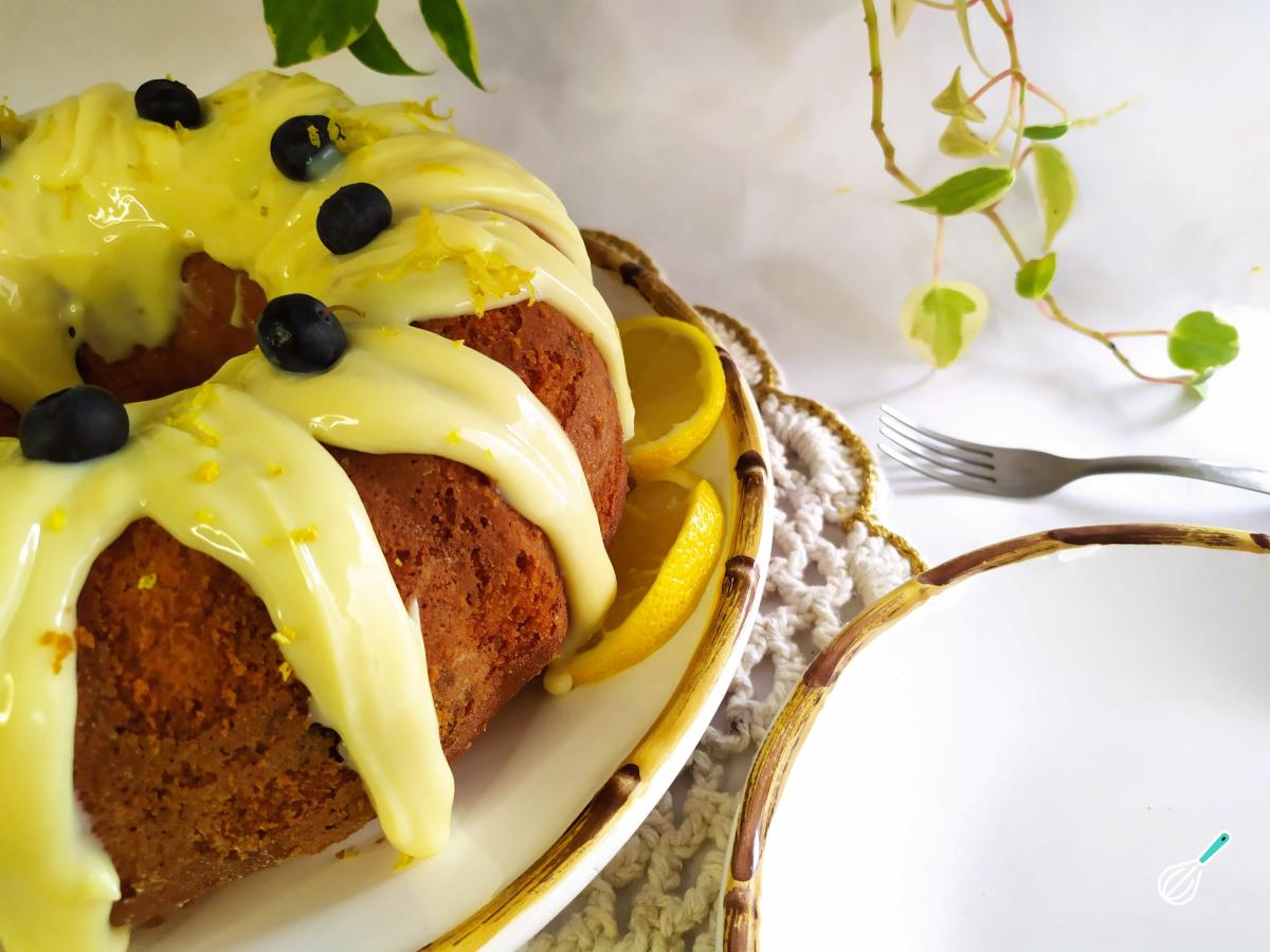 Receita de Bolo de limão siciliano com mirtilos