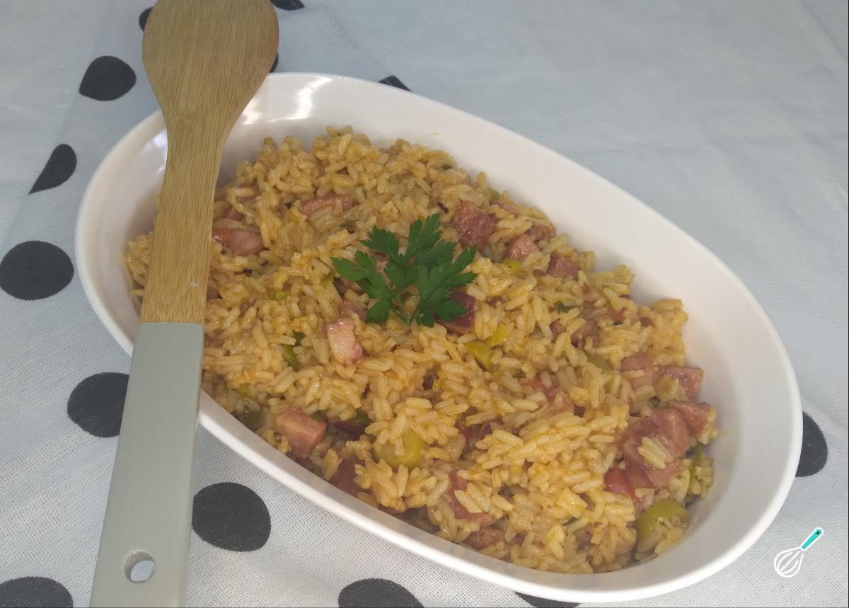 Receita de Arroz com calabresa
