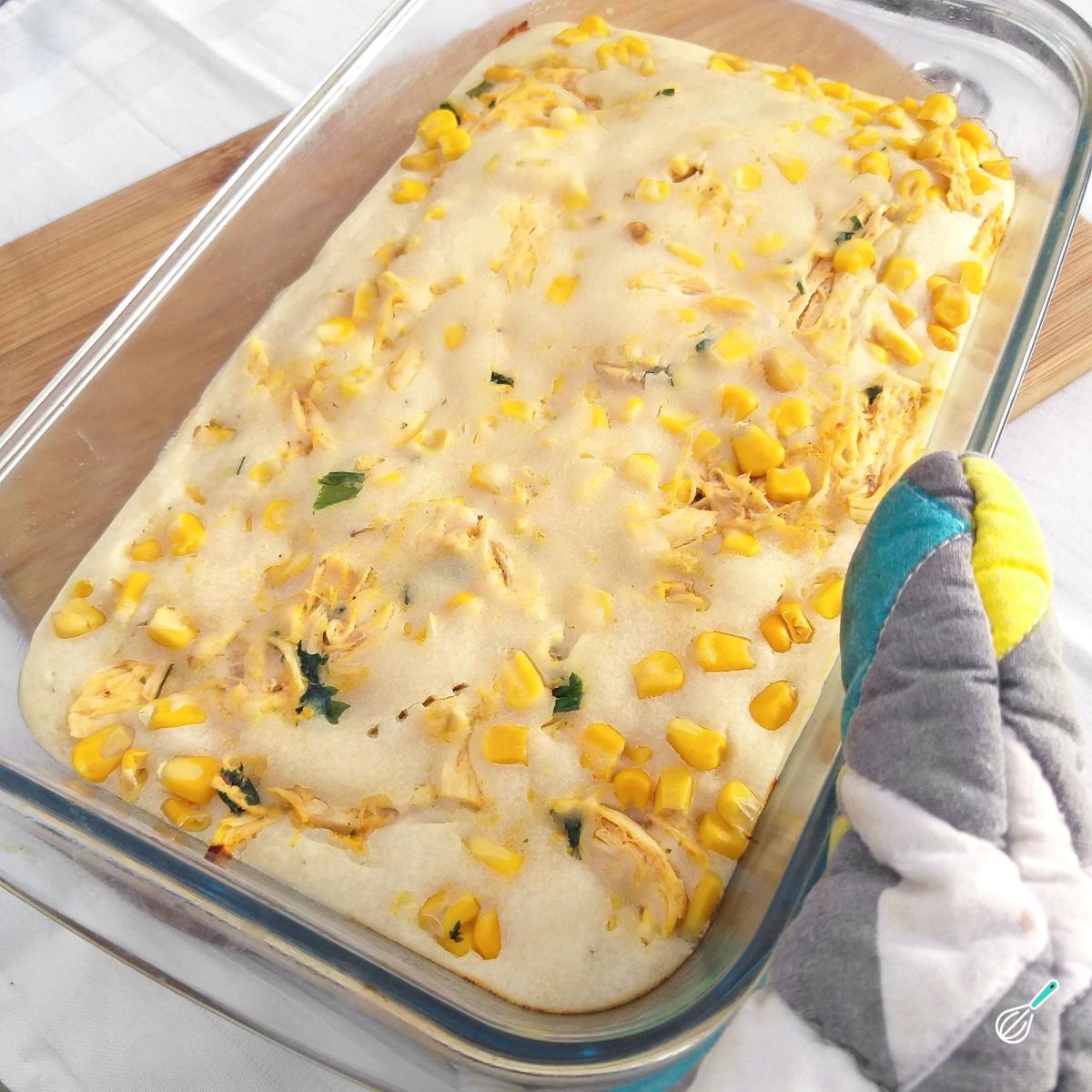 Receita de Torta salgada de frango sem ovo