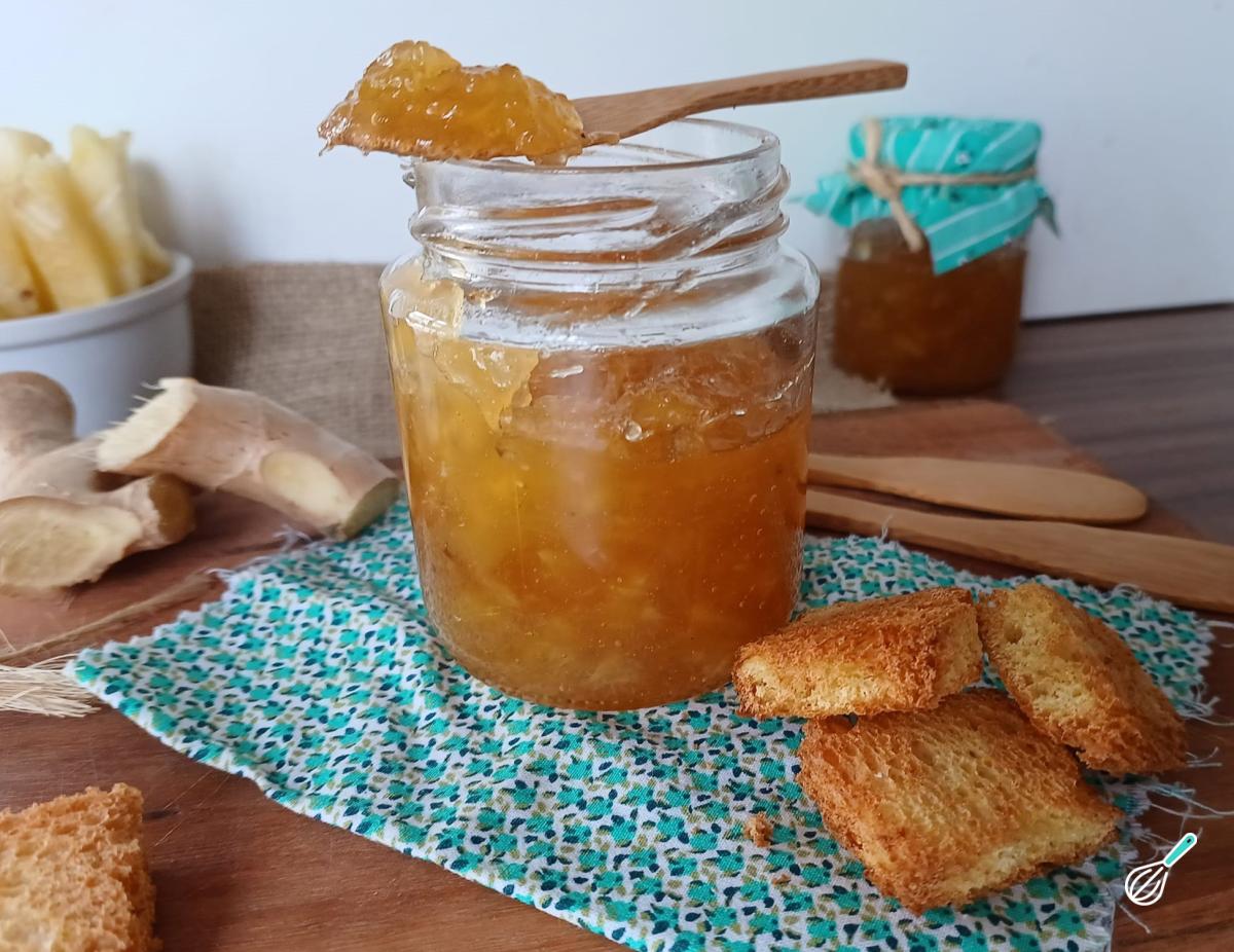 Receita de Geleia de abacaxi com gengibre