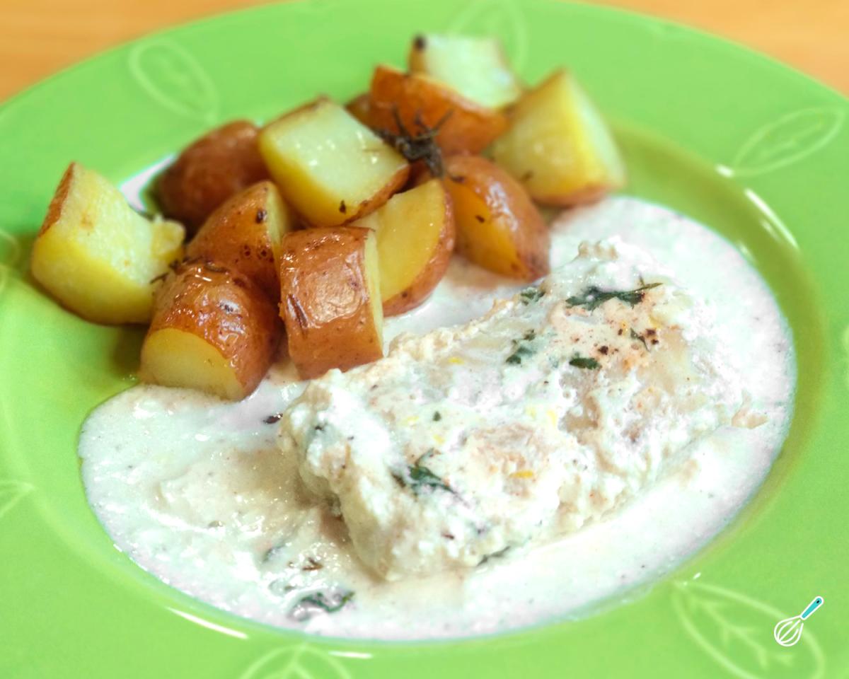 Receita de Peixe no forno com batatas e creme de leite