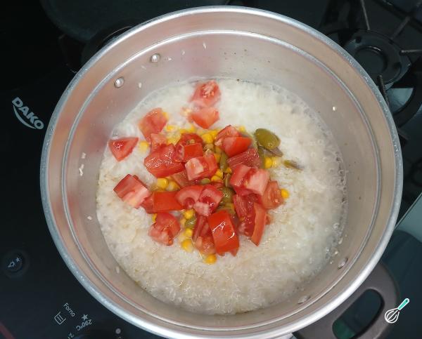 Receita de Arroz com linguiça calabresa - Passo 4