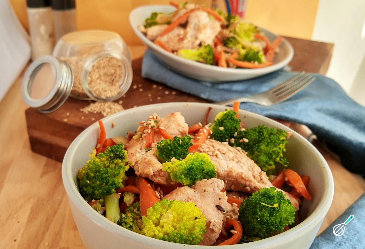 Receita de Salada de brócolis com frango