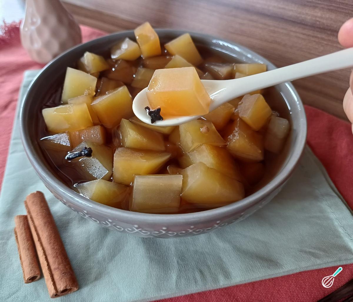 Receita de Doce de mamão verde em pedaços