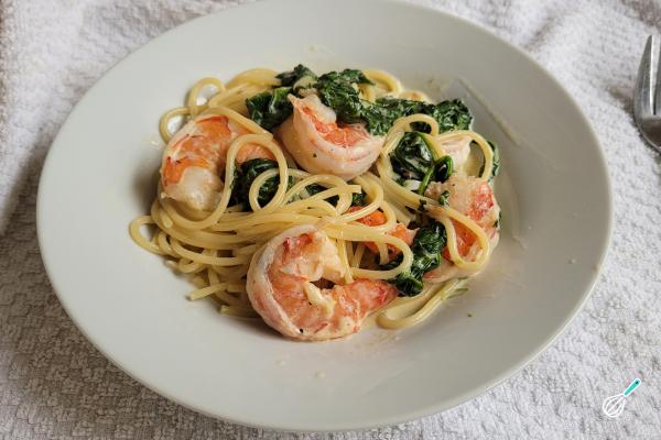 Receita de Macarrão com camarão do Coco Bambu