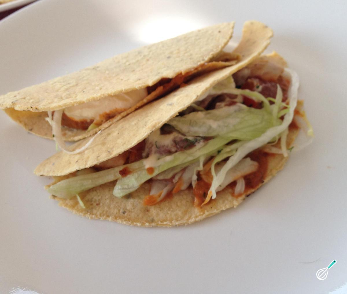 Receita de Tacos de porco com molho vermelho