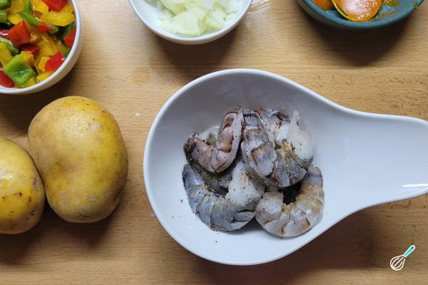 Receita de Camarão com batata - Passo 4