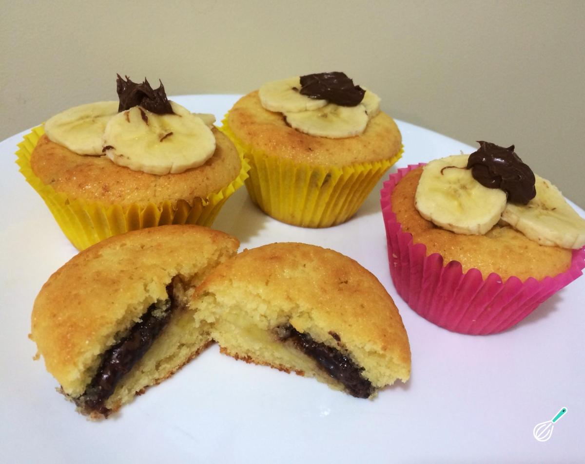 Receita de Cupcakes recheados com nutella