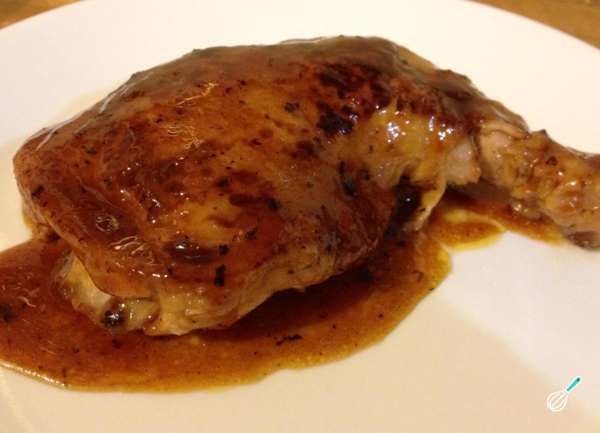 Receita de Coxa de frango no forno ao molho agridoce