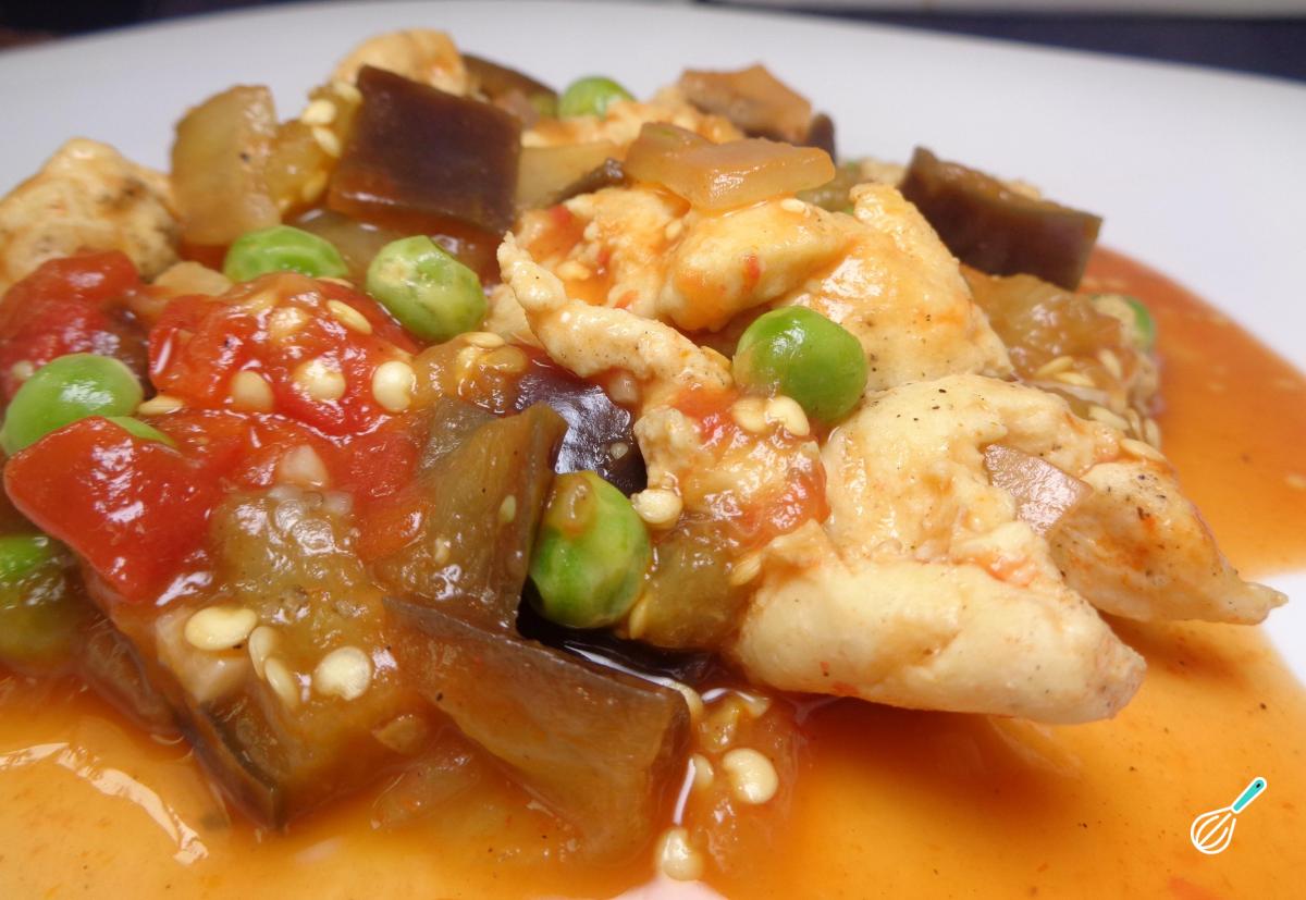 Receita de Peito de frango com berinjela