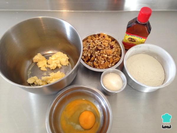 Receita de Cookies de muesli e mel - Passo 1