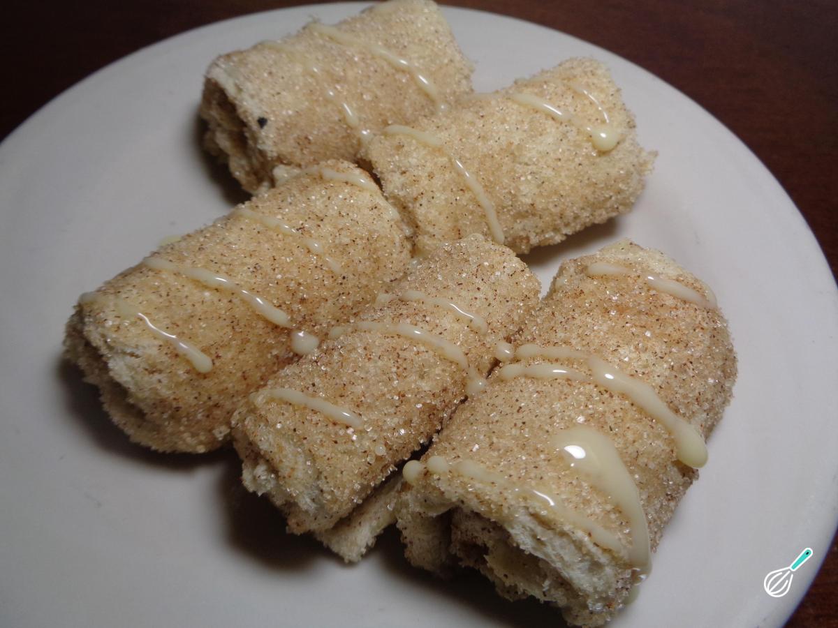 Receita de Rolinhos de canela com pão de forma