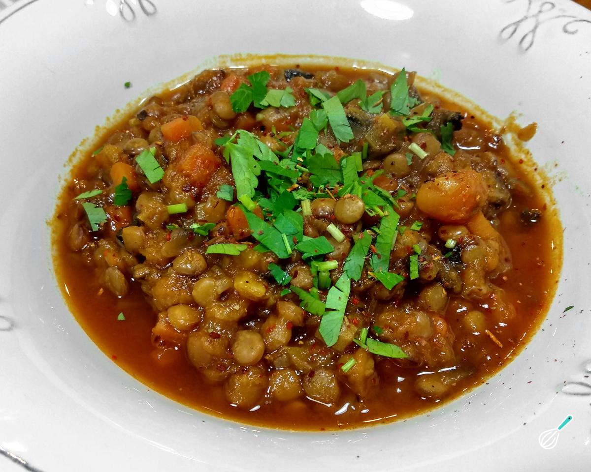 Receita de Ragu de lentilha vegano