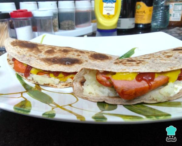 Receita de Tortilha de cachorro quente