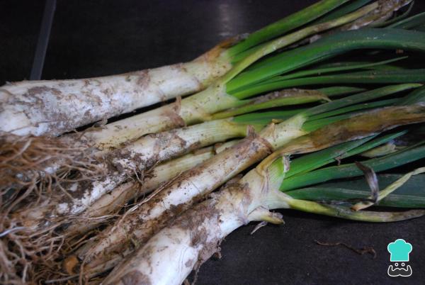 Receita de Calçots no forno - Passo 1