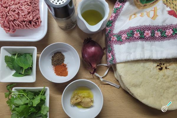 Receita de Arais árabe - Passo 1