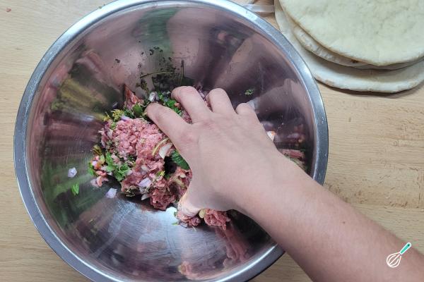 Receita de Arais árabe - Passo 4