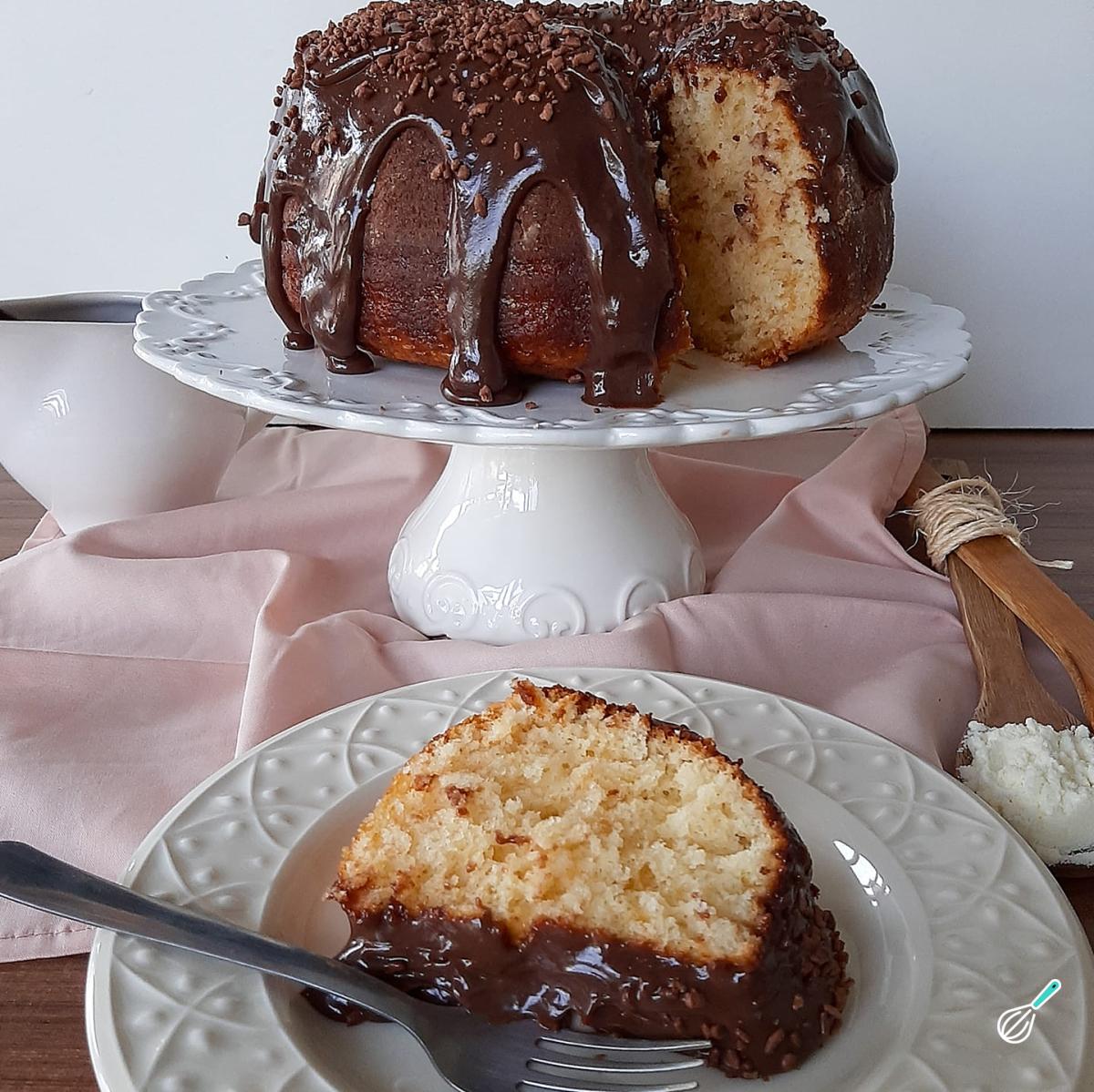 Receita de Bolo de leite Ninho com chocolate