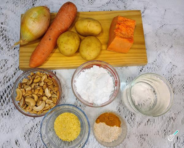 Receita de Queijo cheddar vegano - Passo 1