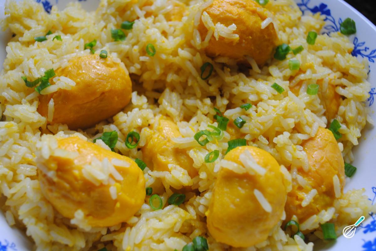 Receita de Frango com pequi e arroz