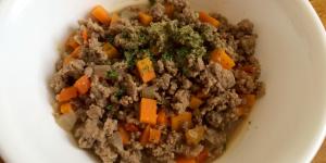 Carne moída com legumes