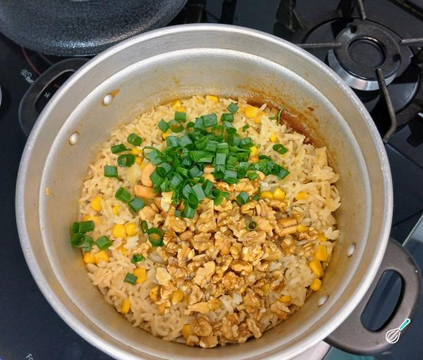Receita de Arroz com nozes e castanhas - Passo 4