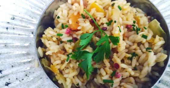 Receita de Arroz com feijão e repolho