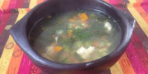 Sopa especial de legumes com frango