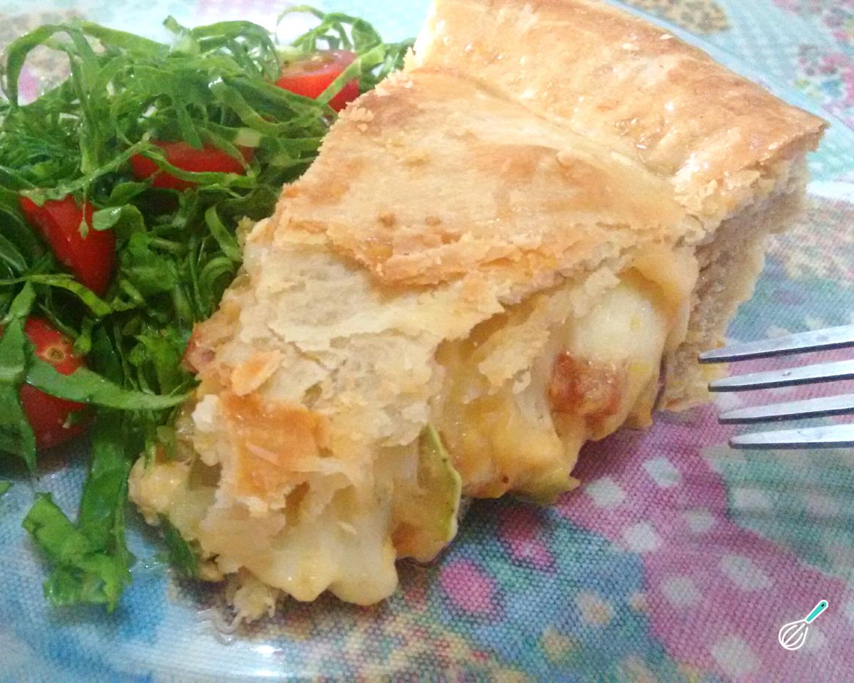 Receita de Torta salgada de calabresa e bacon