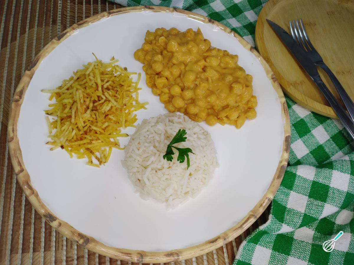 Receita de Strogonoff vegano de grão de bico