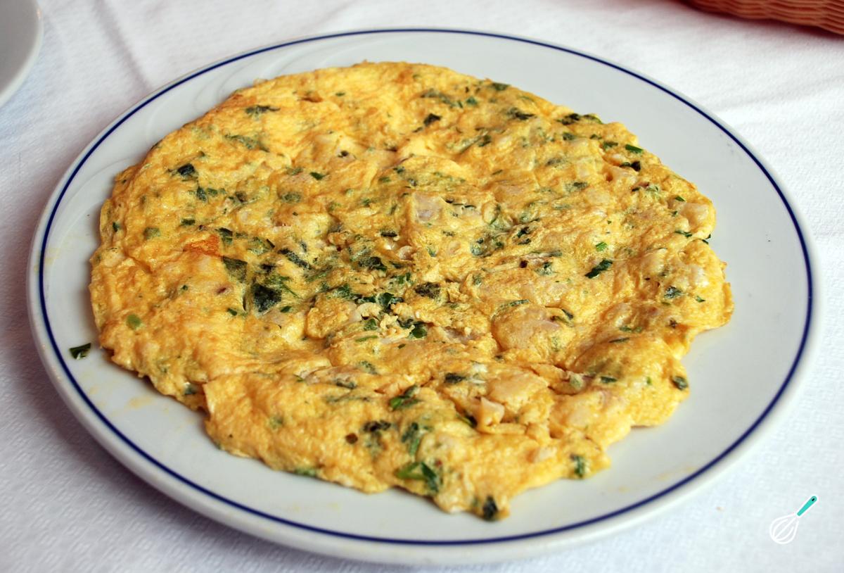 Receita de Omelete de bacalhau