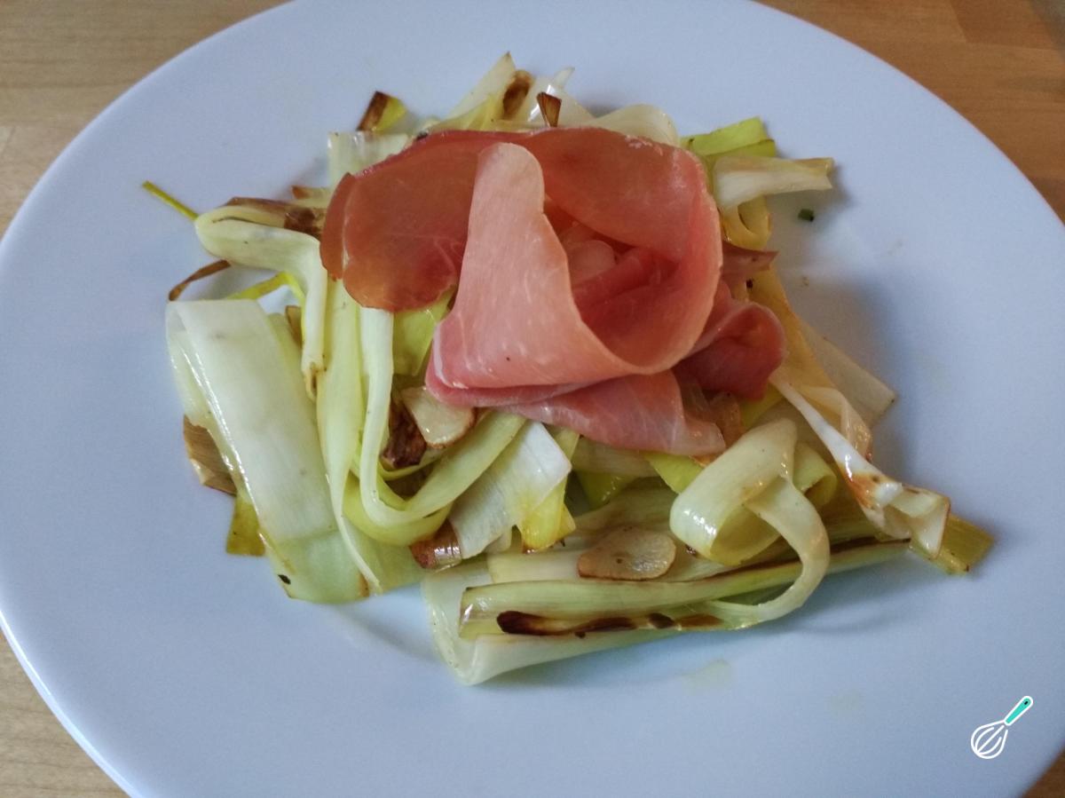 Receita de Alho-poró refogado com presunto