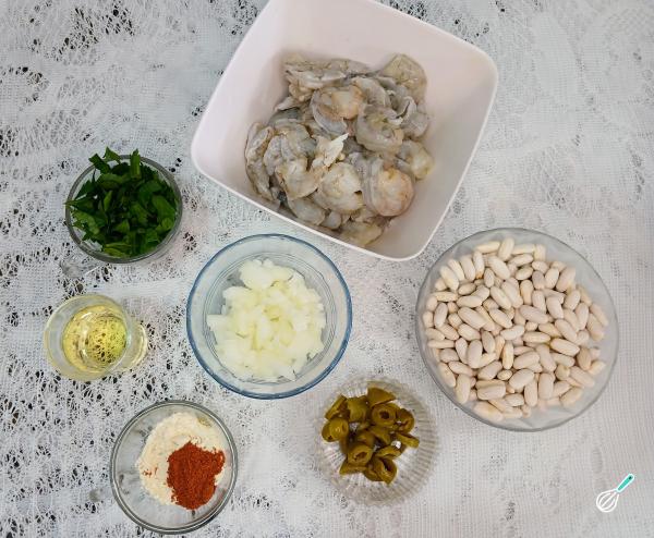 Receita de Feijão branco com camarão - Passo 1